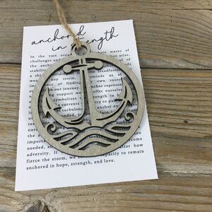 Anchor - Anchored in Strength Story Card Ornament